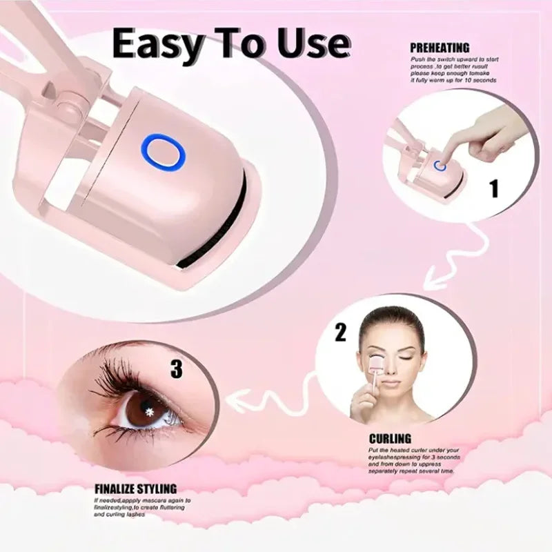 Heated Eyelash Curler with Type C USB Charger