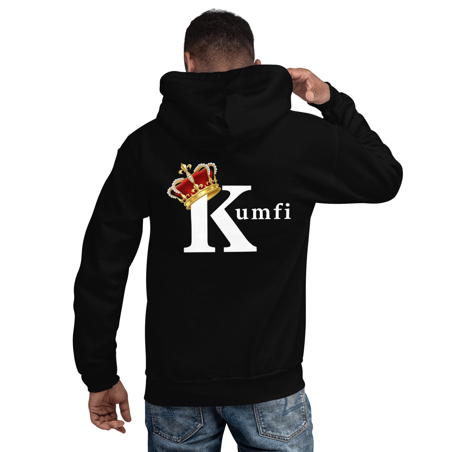 New Kumfi Logo Black Hoodie w/Crown