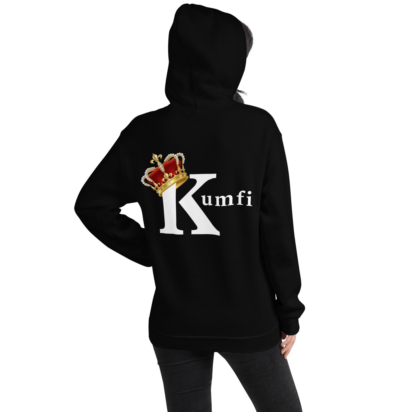 New Kumfi Logo Black Hoodie w/Crown