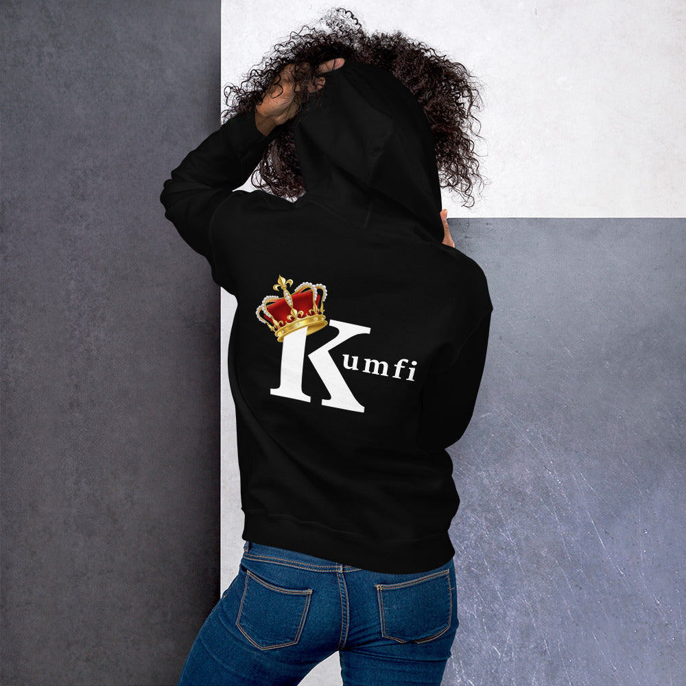 New Kumfi Logo Black Hoodie w/Crown