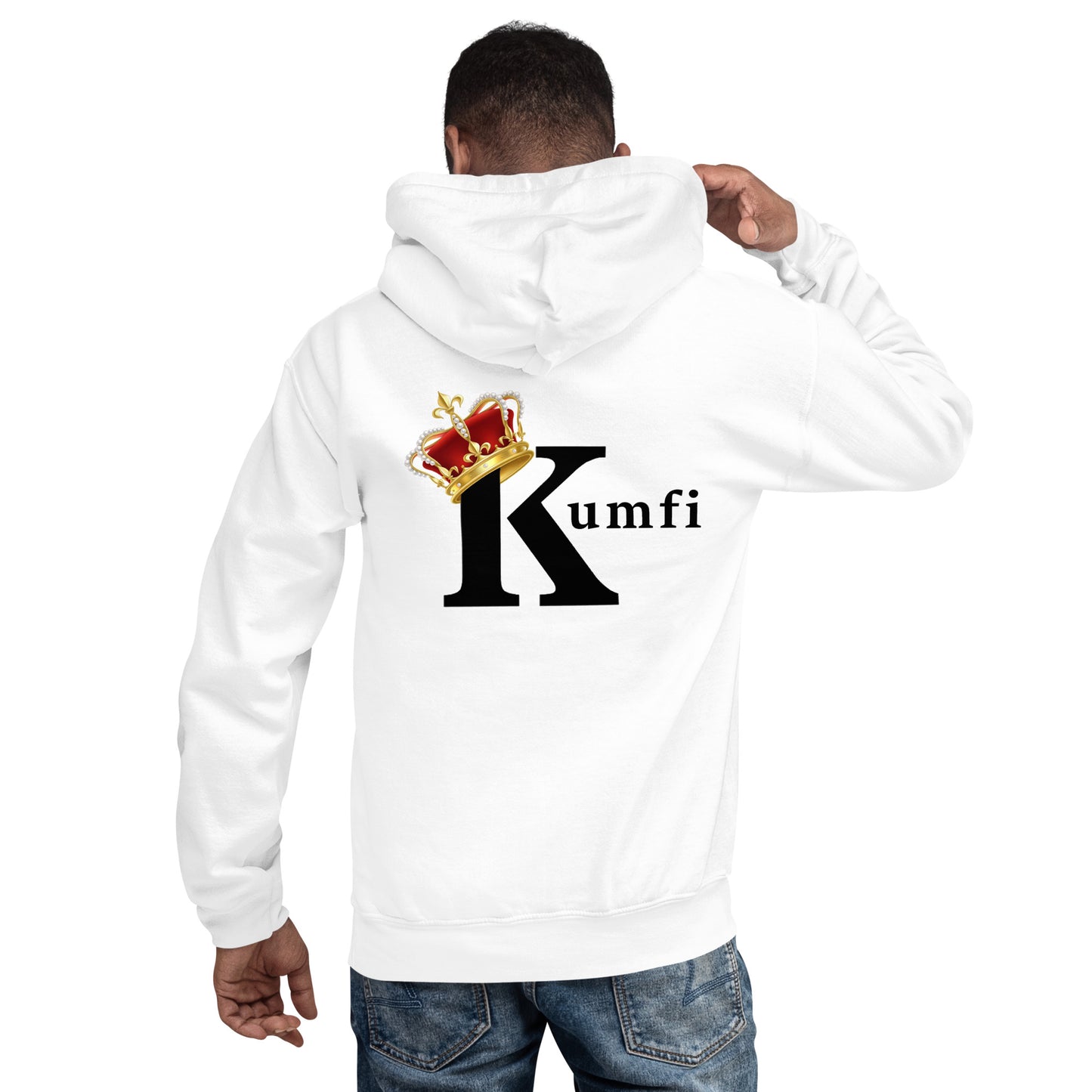 New Kumfi Logo White Hoodie w/Crown