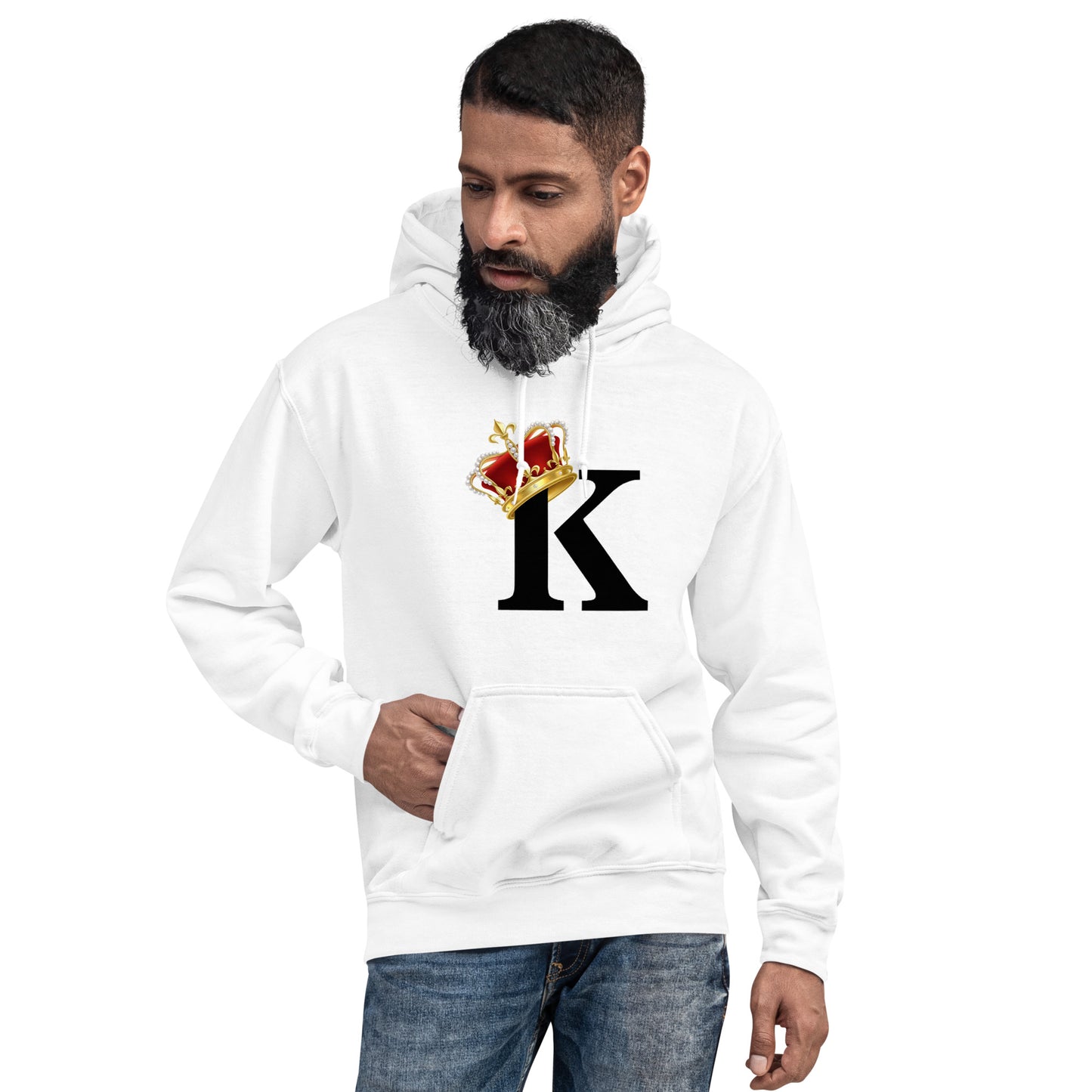 New Kumfi Logo White Hoodie w/Crown